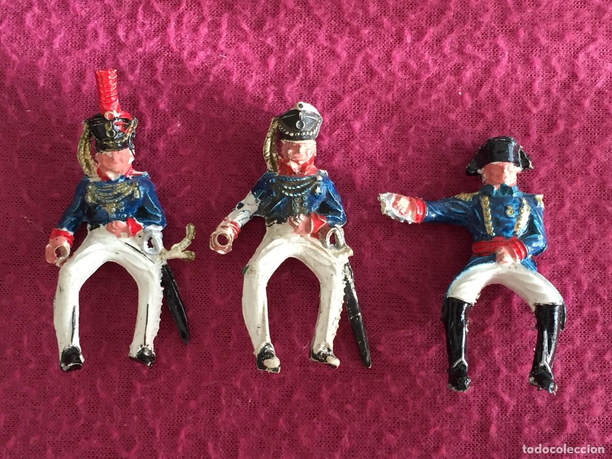 Figuras de Goma y PVC: 3 FIGURAS DE PLASTICO, SOLDADO NAPOLEONICO, FRANCIA - JECSAN - PECH O SIMILAR