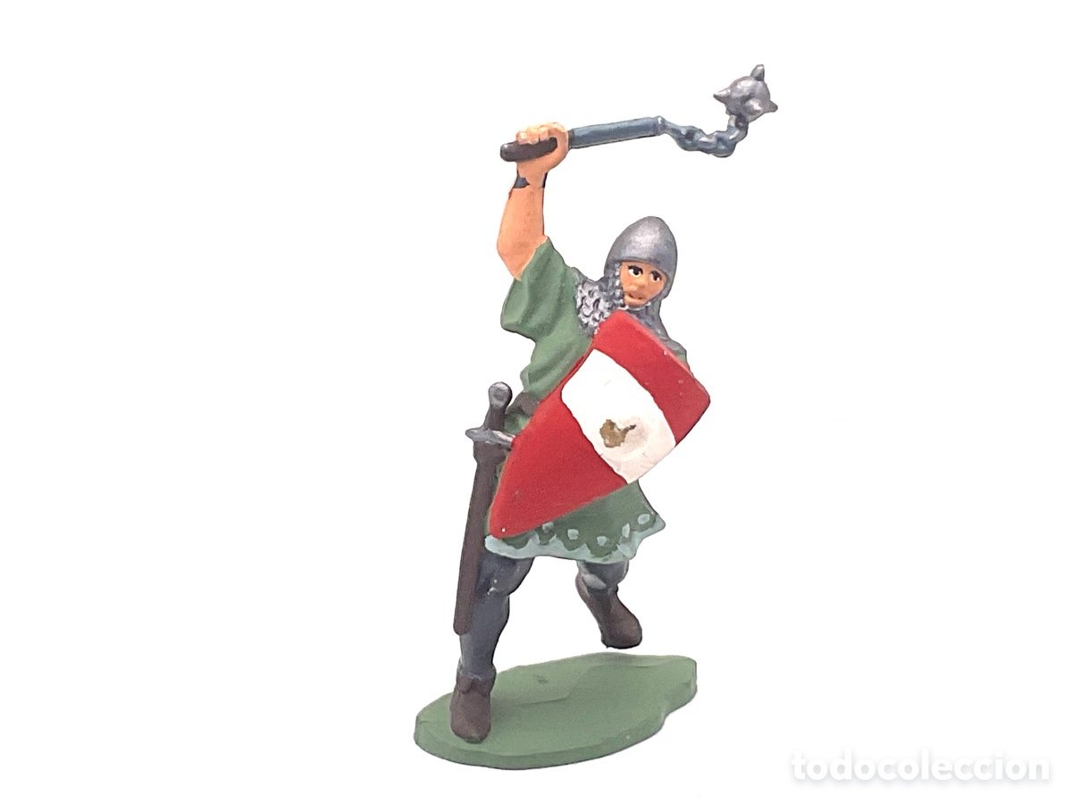 Figuras de Goma y PVC: FIGURA EN PLASTICO SOLDADO EPOCA MEDIEVAL.