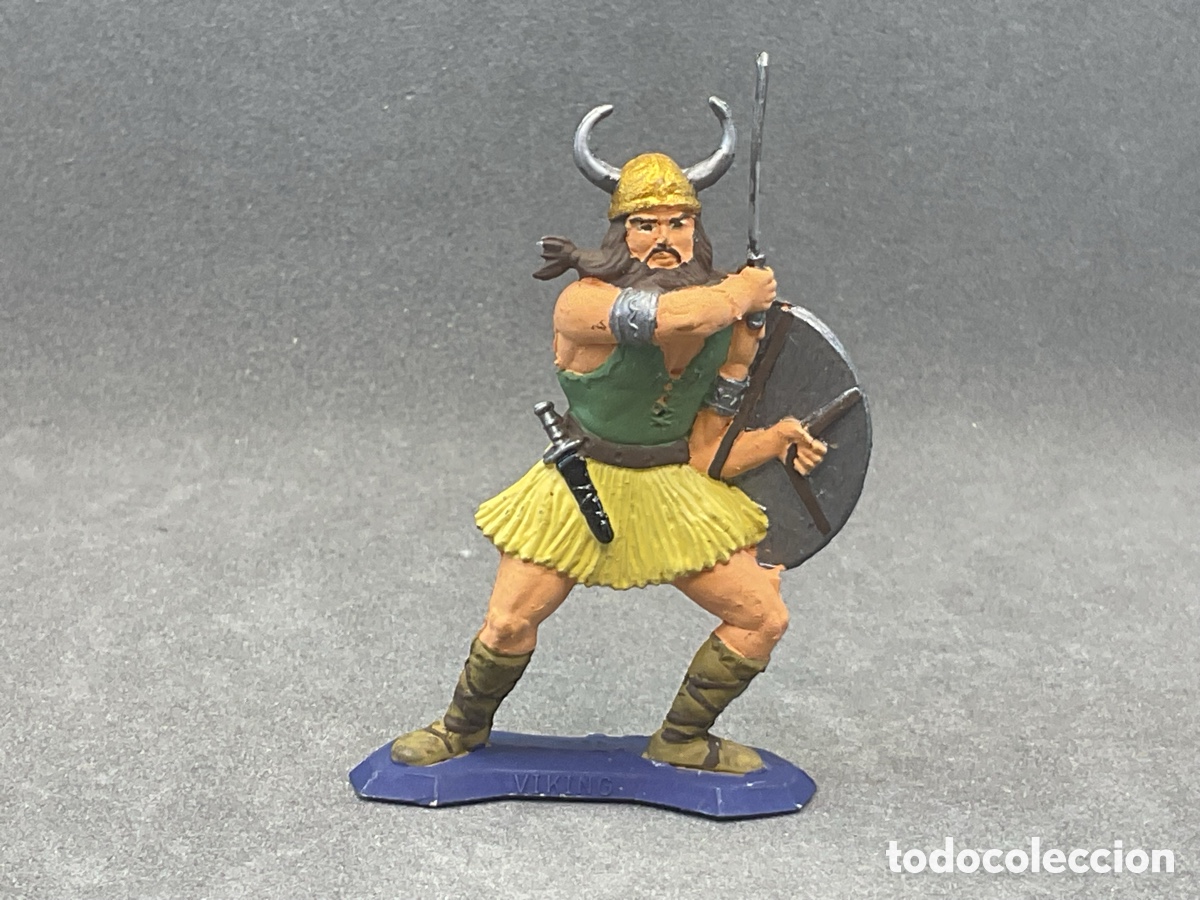 Figuras de Goma y PVC: GUERRERO VIKINGO . PROMOCIONAL CROPAN PHOSKITOS. PINTADA