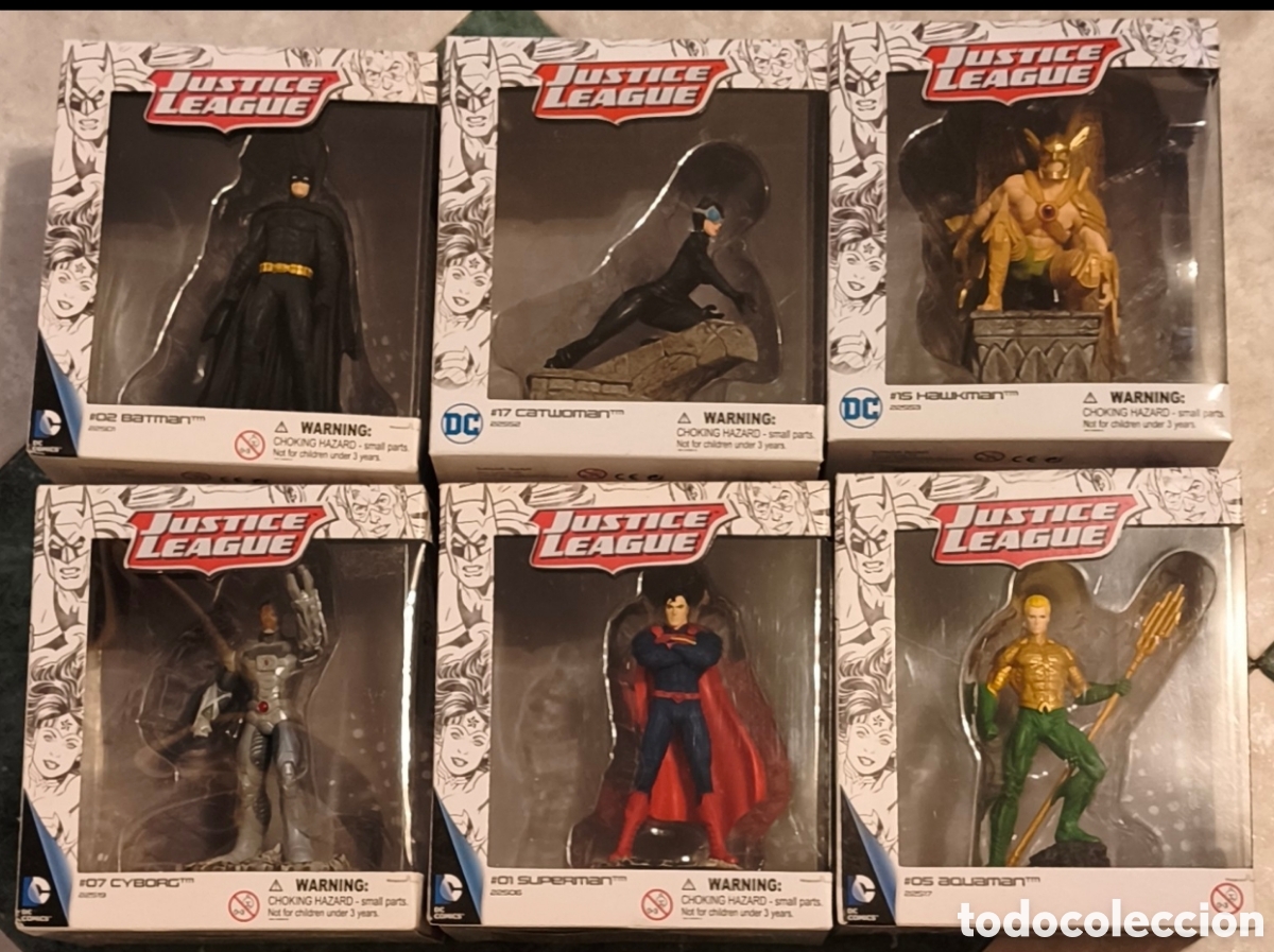 Figuras de Goma y PVC: Lote 6 figuras Schleich Justice League DC Comics en caja - Batman Superman Aquaman