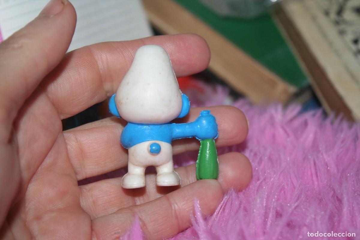 Figuras de goma y PVC: lote de tres mu&ntilde;ecos pitufos pitufina - Foto 5
