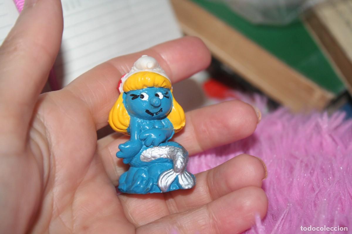 Figuras de goma y PVC: lote de tres mu&ntilde;ecos pitufos pitufina - Foto 6