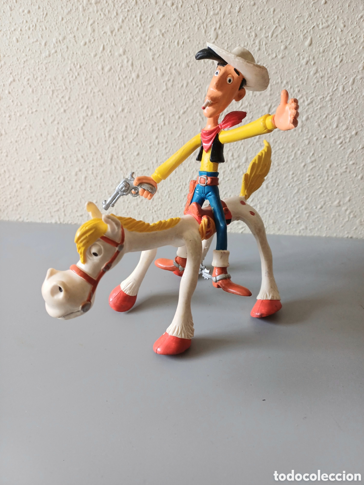 Figuras de Goma y PVC: FIGURAS LUCKY LUKE Y JOLLY JUMPER, COMICS SPAIN, GOMA, PVC, FLEXIBLES DE ALAMBRE, MUY BUEN ESTADO