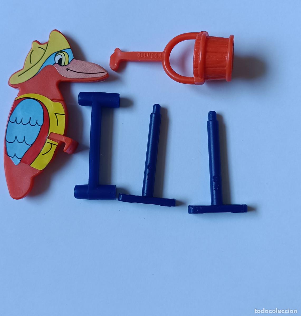 Figuras de Goma Kinder: pajaro equilibrista kinder antiguo montable secundario desmontable ave marinera marino