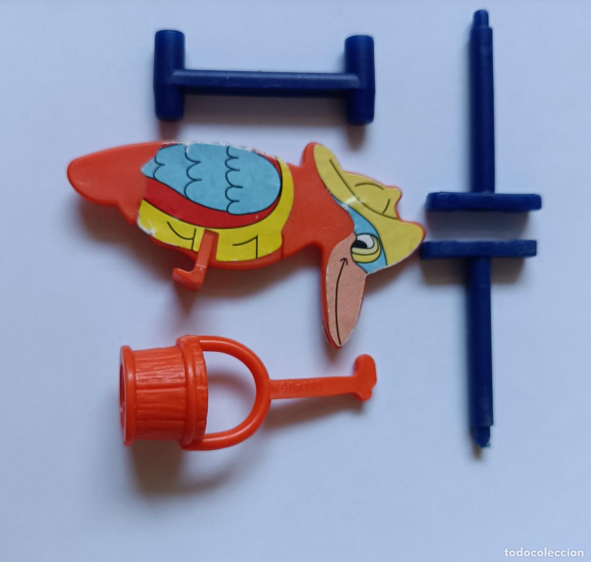 Figuras de Goma Kinder: pajaro equilibrista kinder antiguo montable secundario desmontable ave marinera marino