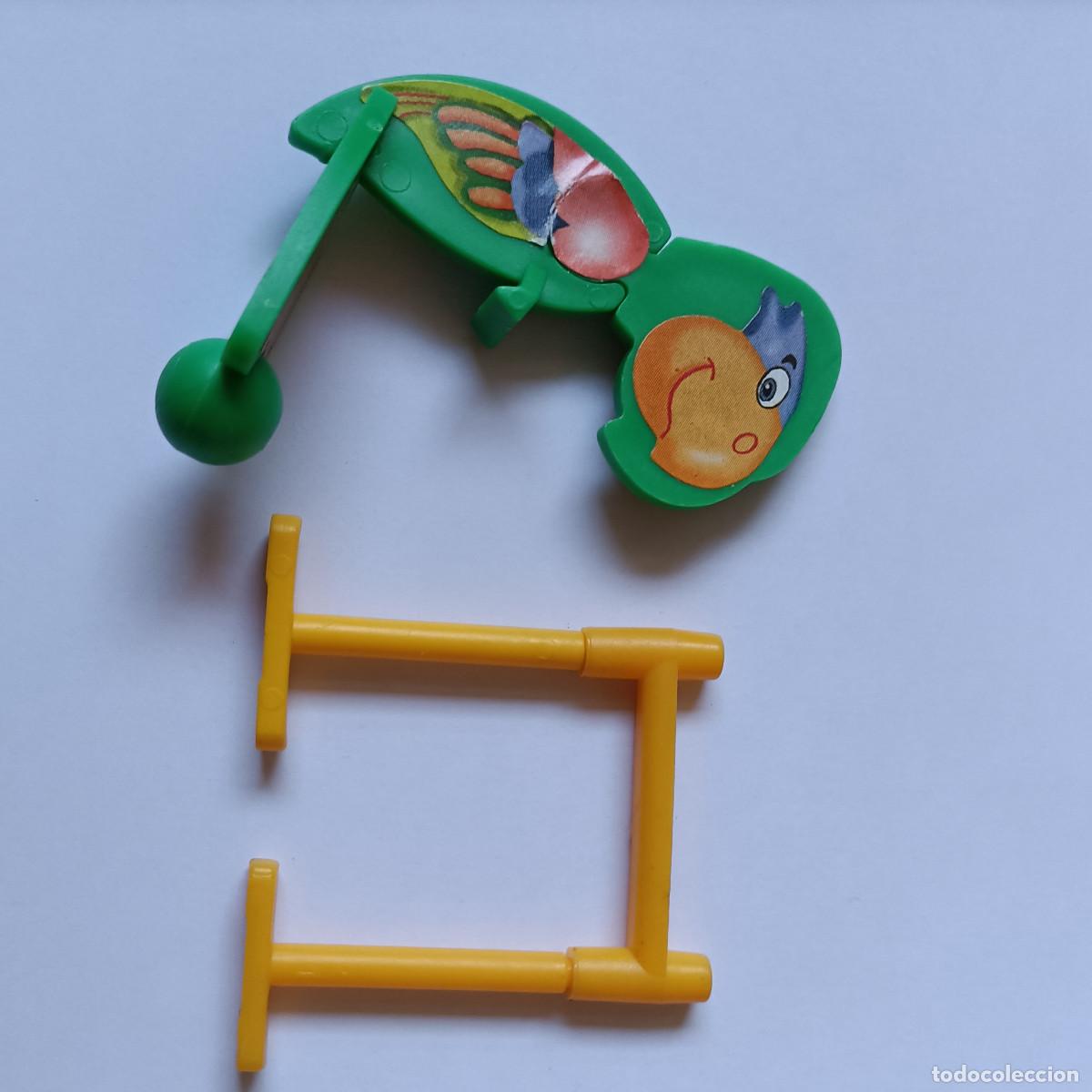 Figuras de Goma Kinder: pieza de flamenco equilibrista kinder antiguo montable secundario desmontable ave loro ave exotica