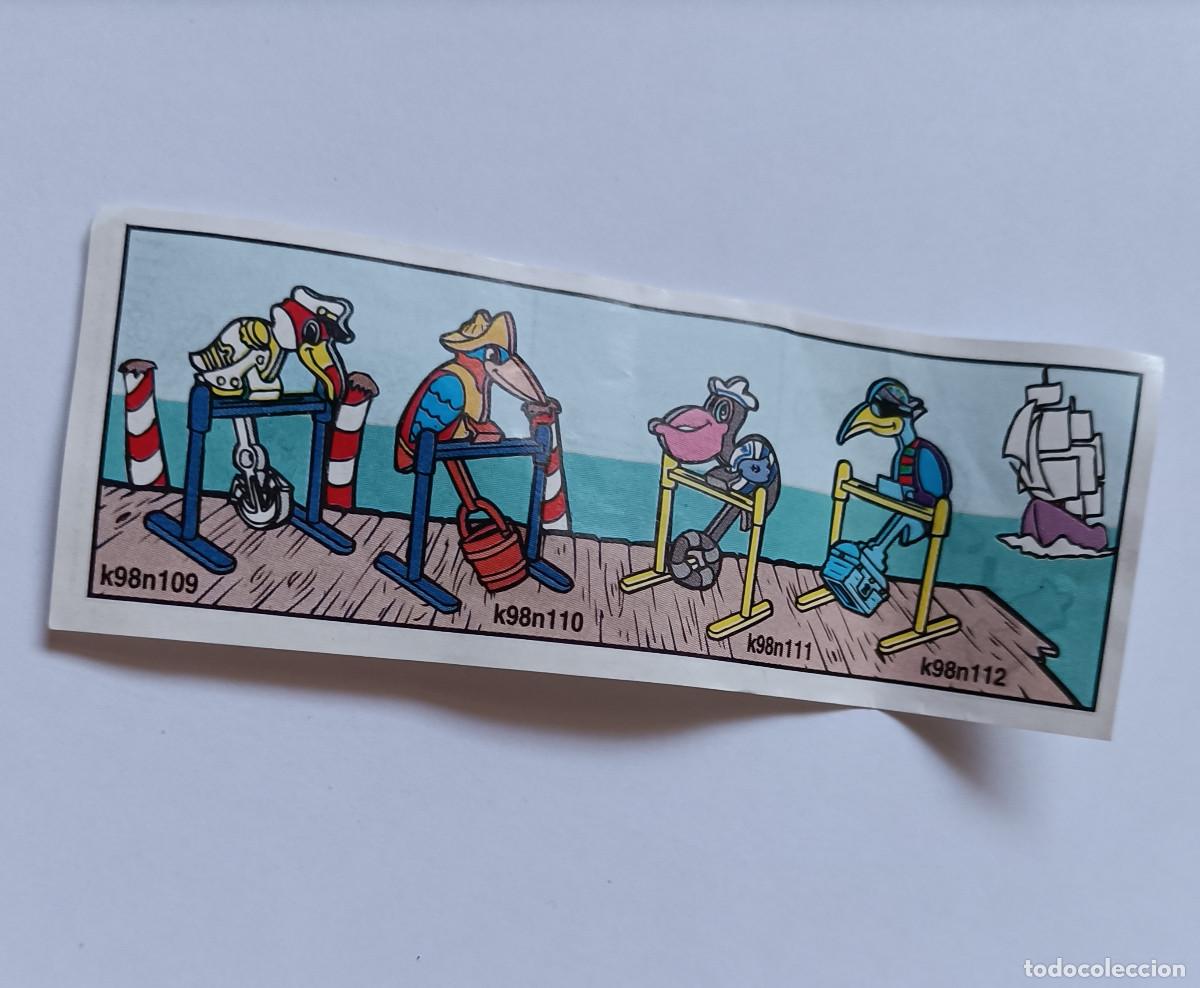 Figuras de Goma Kinder: bpz papel pajaros equilibrista kinder antiguo secundario desmontable ave loro exotica k98 98