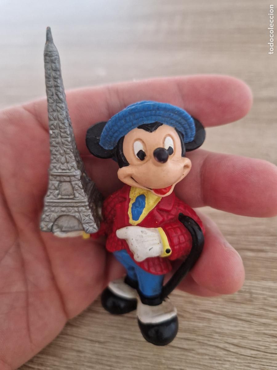 Figuras de Goma y PVC: Antigua Figura goma pvc bully Mickey Mouse Torre Eiffel walt Disney bullyland eurodisney