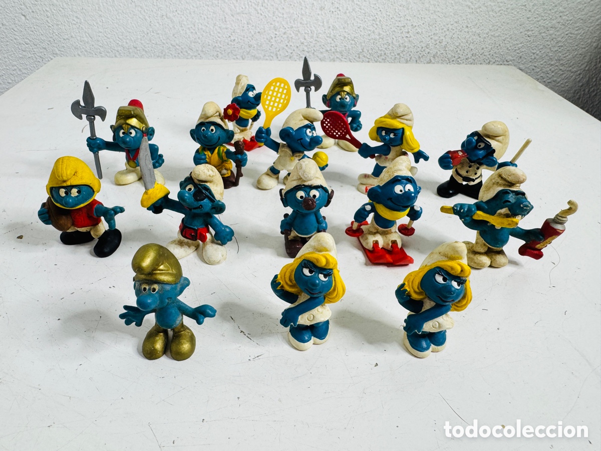 Figuras de Goma y PVC: Lote Pitufos PVC Antiguos