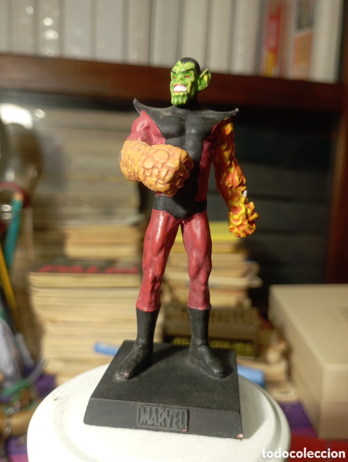 Figuras de Goma y PVC: Figura de plomo Marvel. Super Skrull. Sobre 10 cm