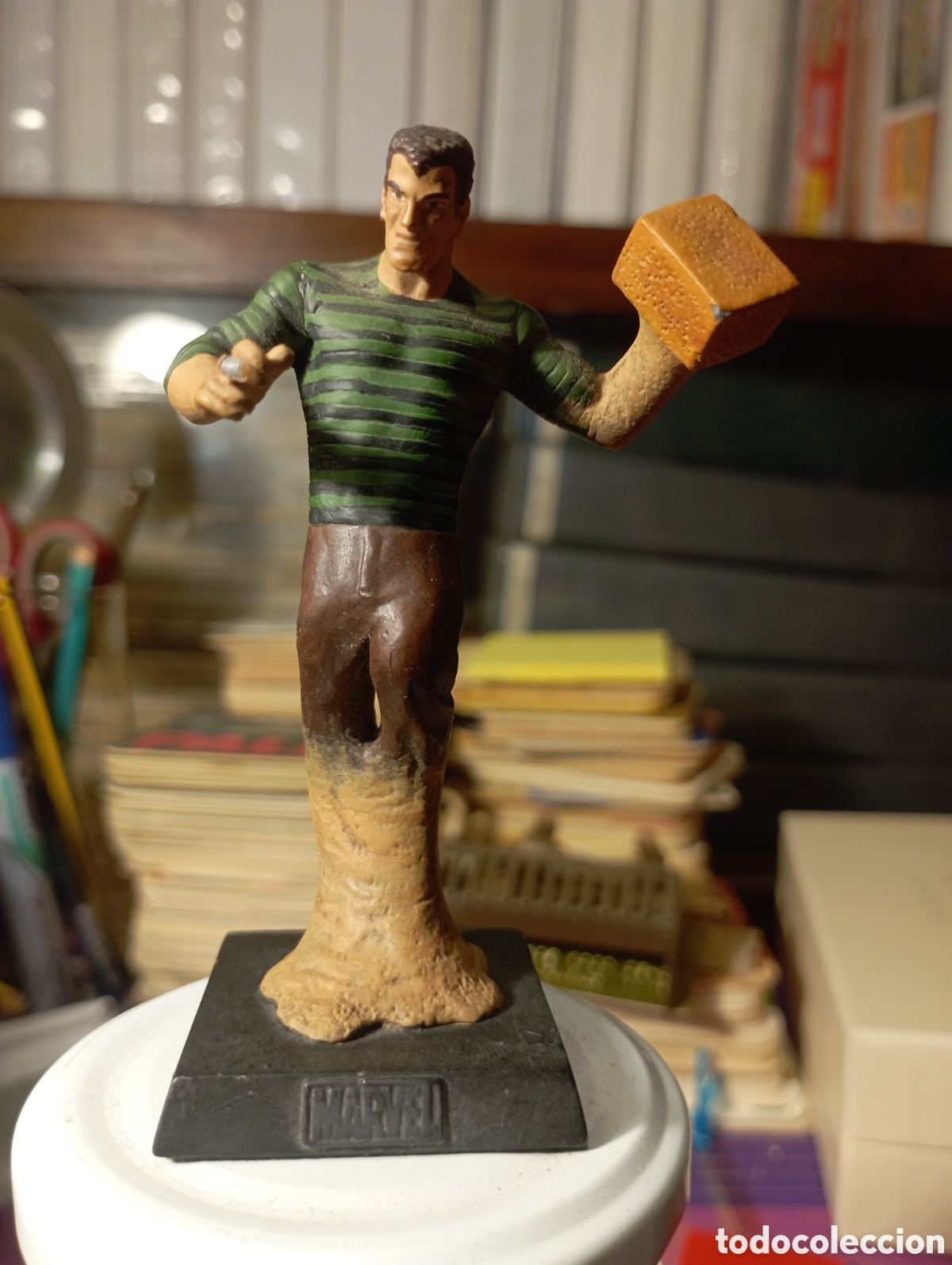 Figuras de Goma y PVC: Figura de plomo Marvel. Hombre de arena, Sobre 10 cm
