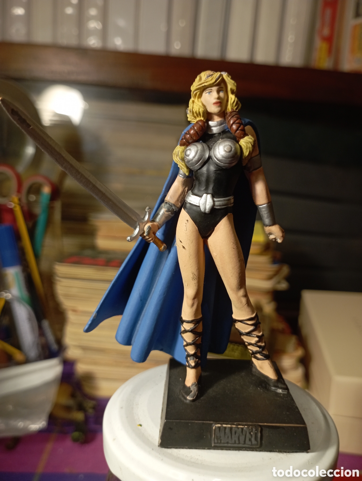 Figuras de Goma y PVC: Figura de plomo Marvel. Valkiria, Sobre 10 cm