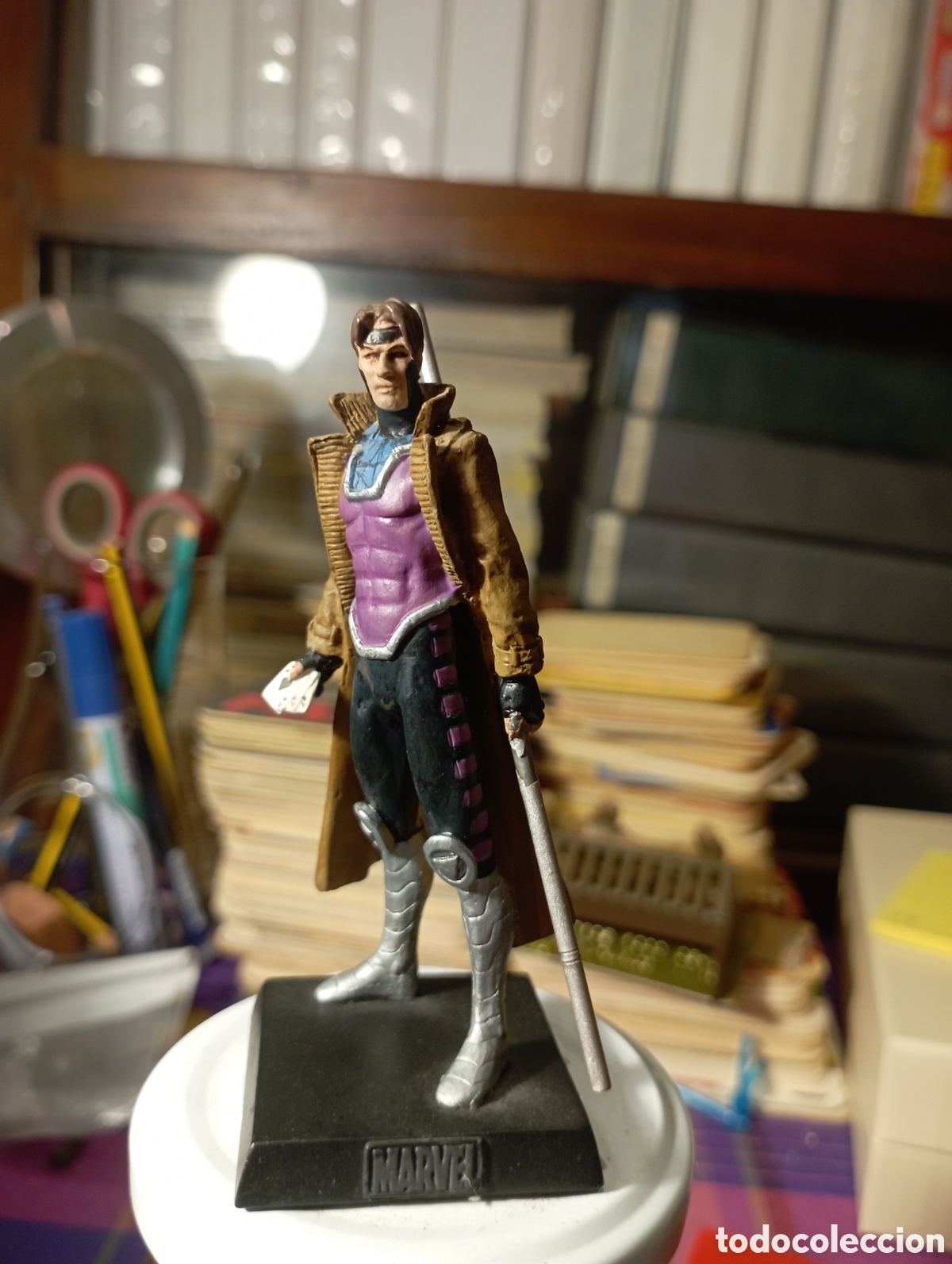 Gummi- und PVC-Figuren: Figura de plomo Marvel. Gambito, Sobre 10 cm