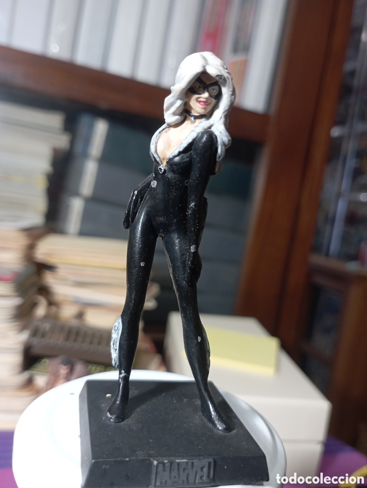 Gummi- und PVC-Figuren: Figura de plomo Marvel.Gata negra, Sobre 10 cm