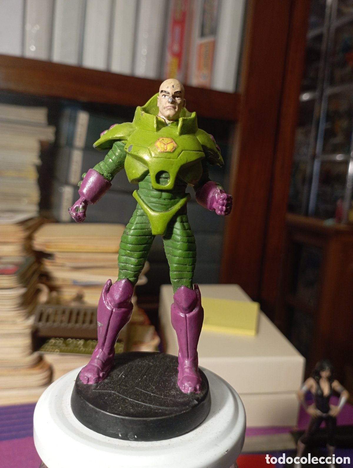 Figuras de goma y PVC: Figura de plomo DC. Lex Luthor, Sobre 10 cm