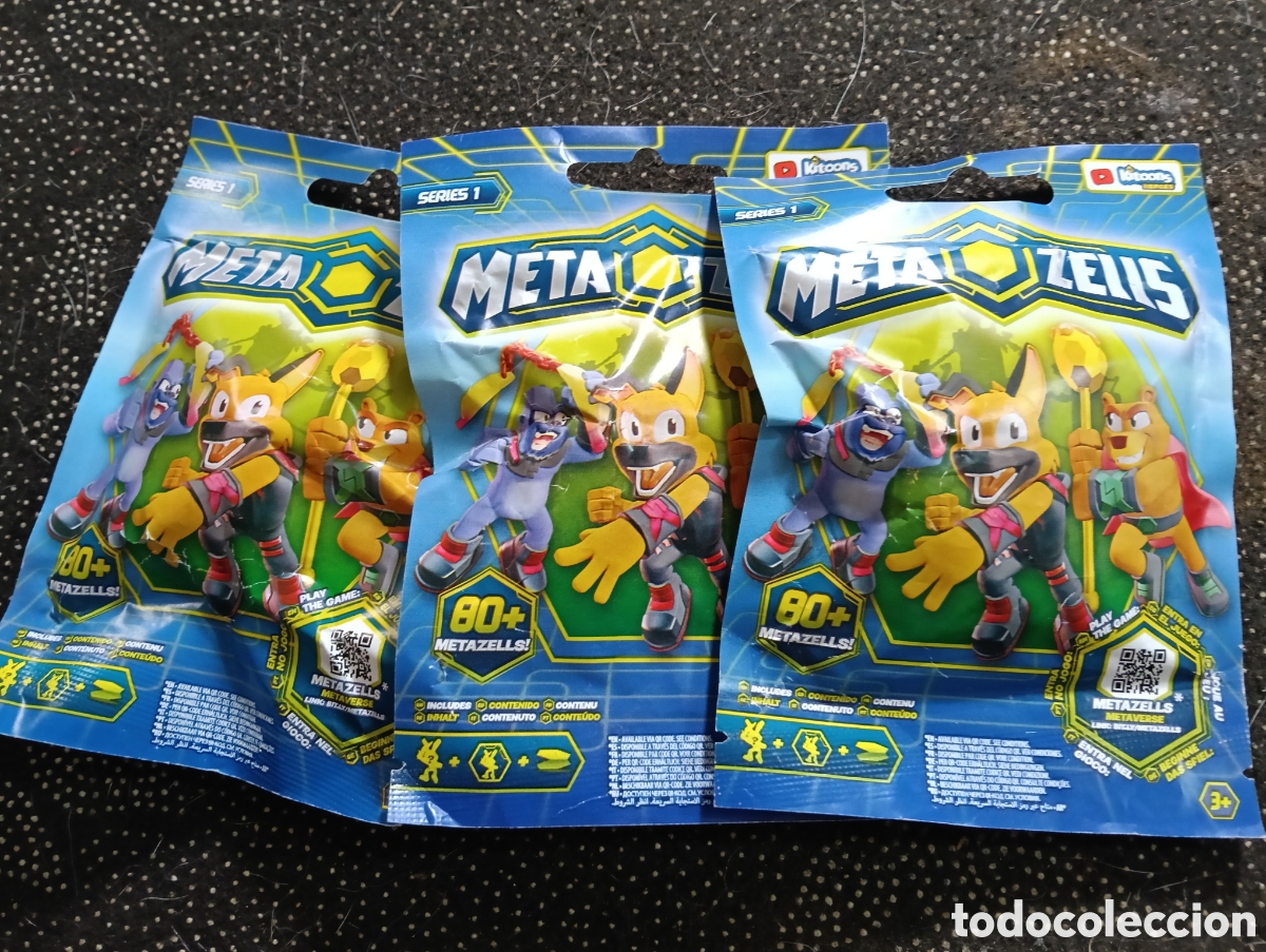 Figuras de Goma y PVC: Lote de 3 Metazells Pack Kitoons Heroes
