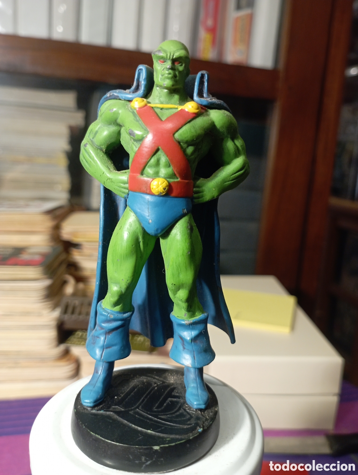 Figuras de Goma y PVC: Figura de plomo DC. Detective Marciano, Sobre 10 cm