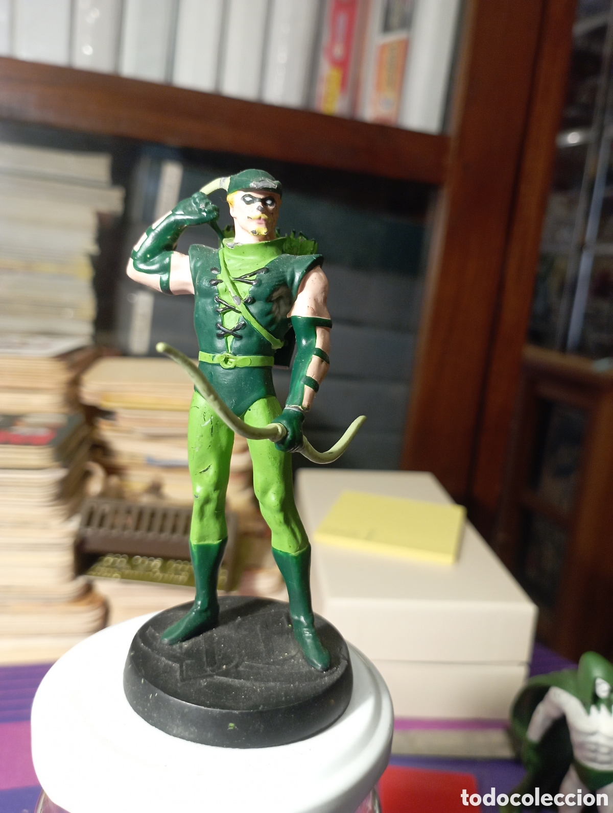 Figuras de Goma y PVC: Figura de plomo DC. Fraccia Verde, Sobre 10 cm