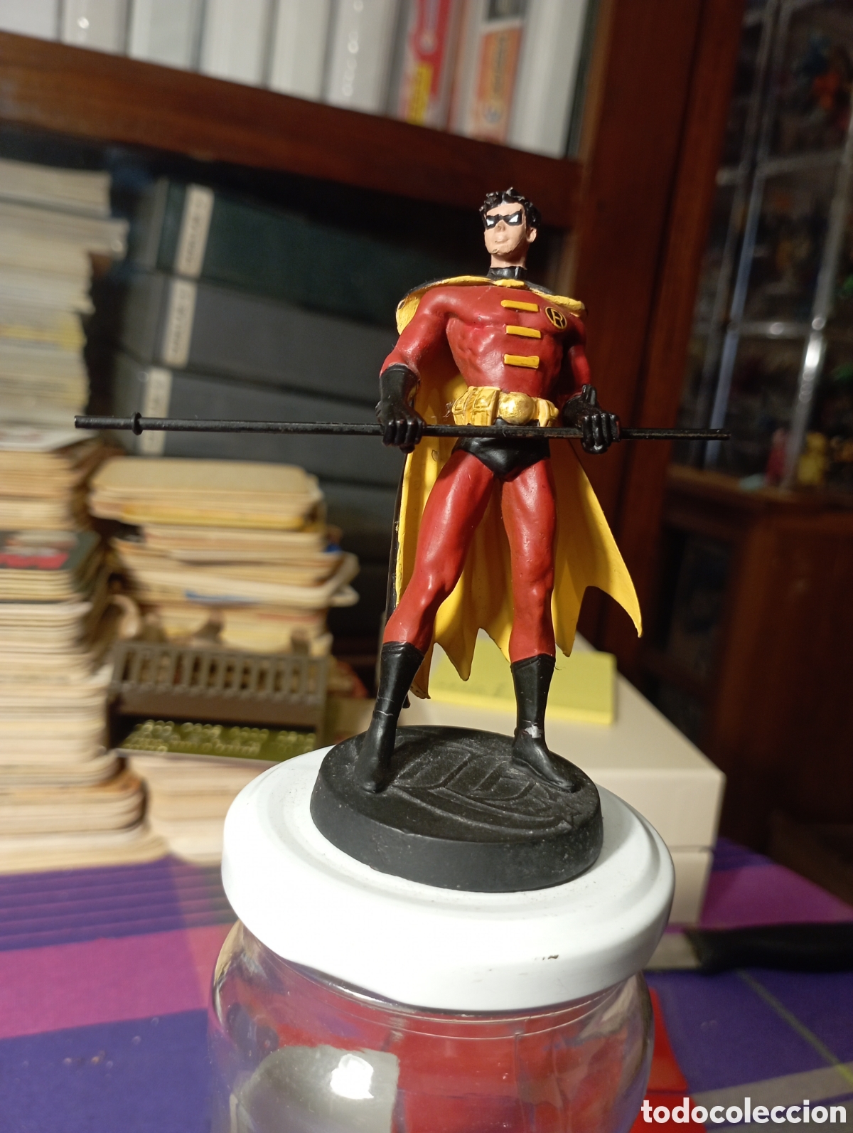Figuras de Goma y PVC: Figura de plomo DC. Robin, Sobre 10 cm
