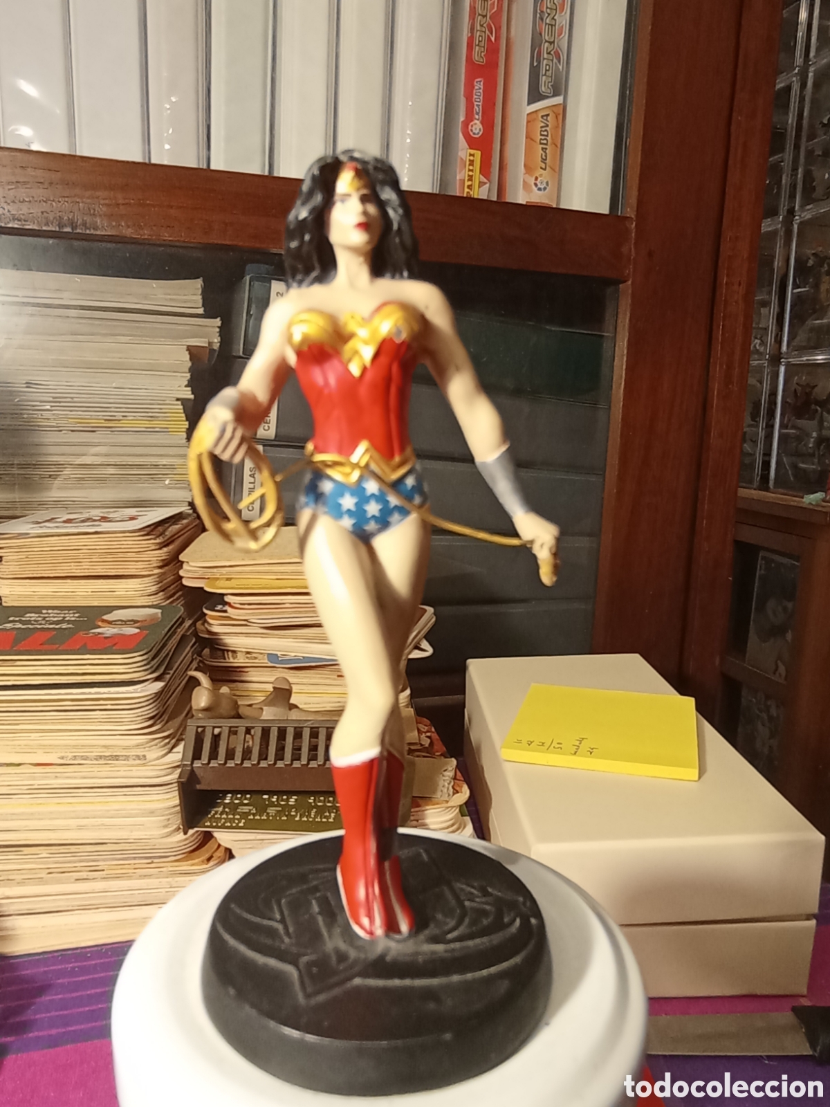 Figuras de Goma y PVC: Figura de plomo DC. Wonder Woman, Sobre 10 cm