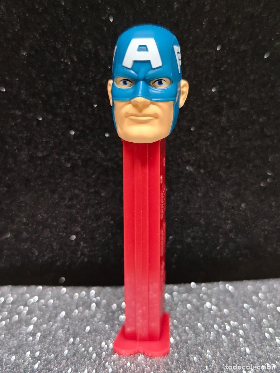 Figuras de Goma y PVC Dispensador PEZ: DISPENSADOR CARAMELOS PEZ PELICULA HEROES MARVEL