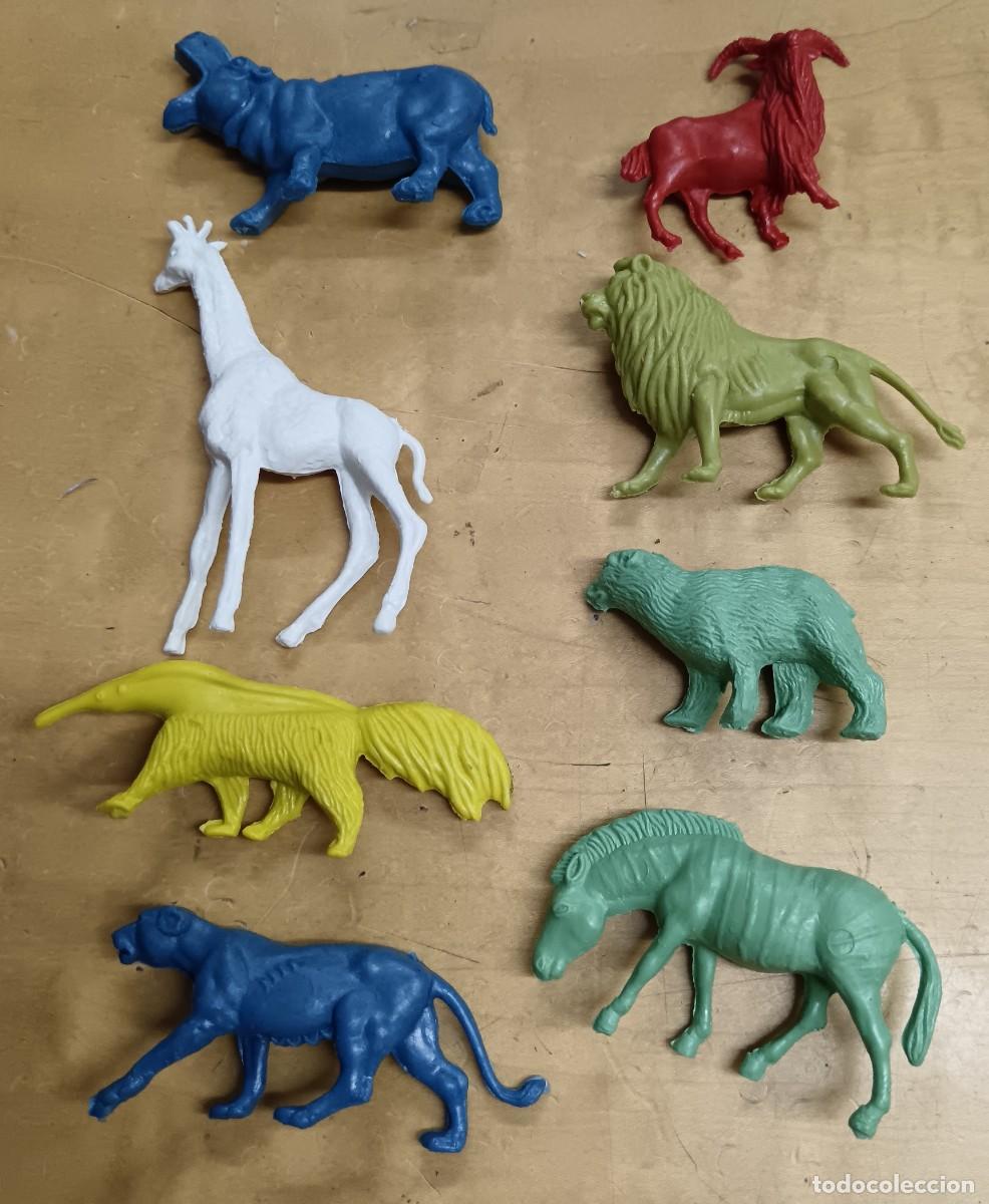 Figuras de Goma y PVC: 8 FIGURAS SURTIDAS ANIMALES DETERGENTES PERSAN