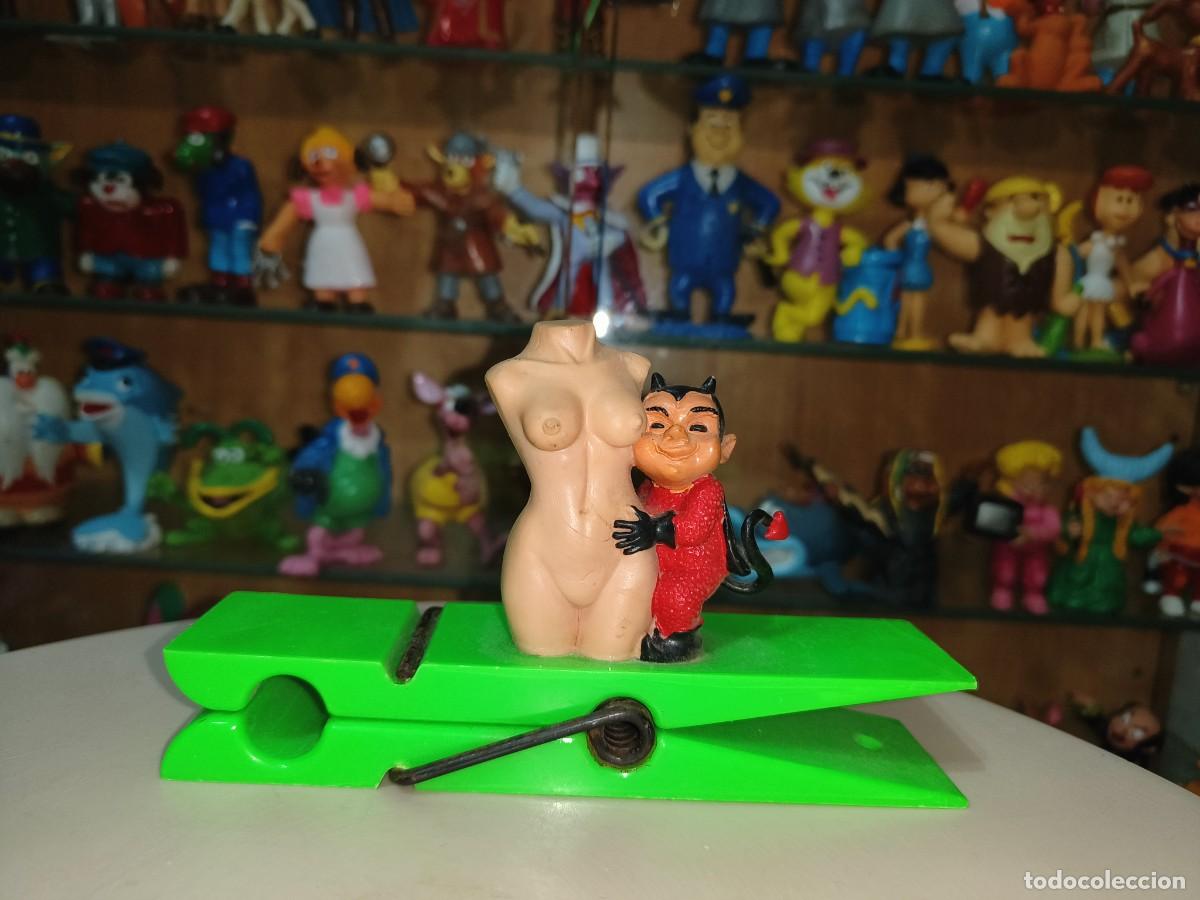 Figuras de Goma y PVC: Ocasion coleccionistas ! Figura Comic Spain pinza original a&ntilde;os 90 goma pvc Demonio Diablo Lujuria