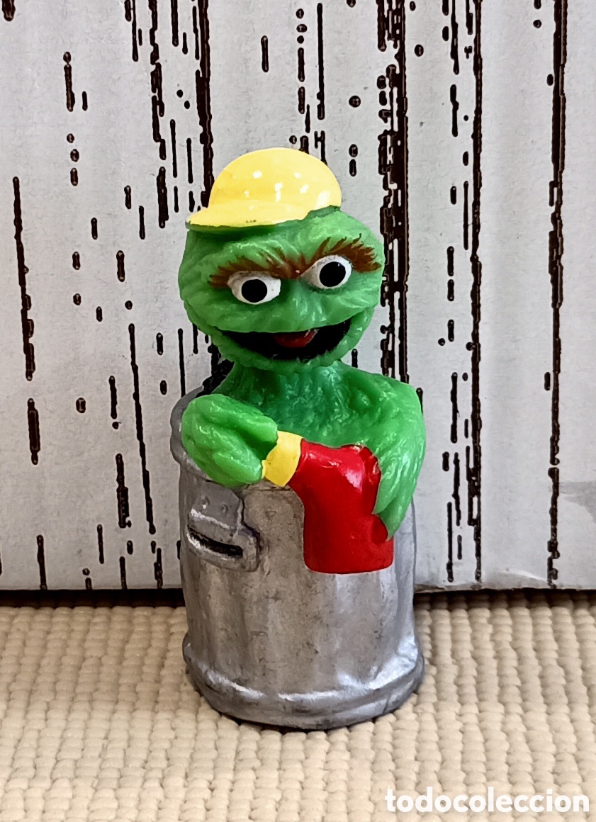 Figuras de Goma y PVC: &Oacute;scar gru&ntilde;&oacute;n monstruo basura Barrio Sesamo