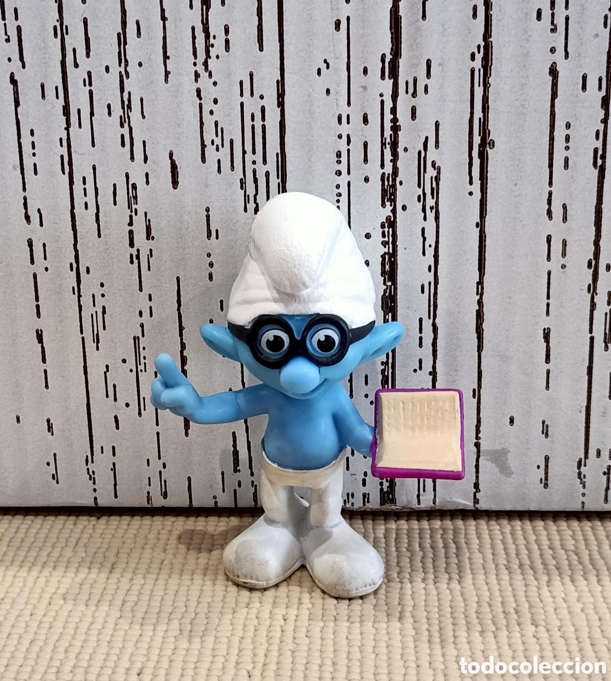 Figuras de Goma y PVC: Brainy Pitufo sabio figura McDonald's