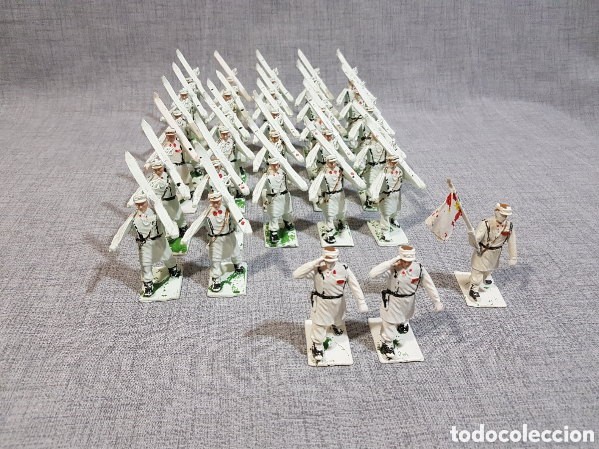 Figuras de Goma y PVC: FIGURAMA REAMSA TROPA DE MONTA&Ntilde;A ESQUIADORES 30 FIGURAS DE PL&Aacute;STICO SOLDADITOS SOLDADOS A&Ntilde;OS 70