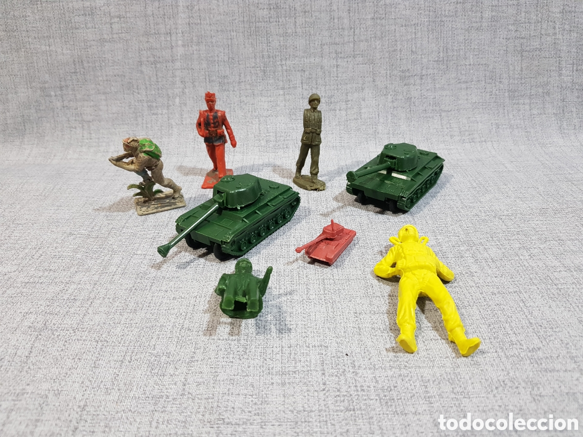 Figuras de Goma y PVC: FIGURAS PL&Aacute;STICO EJ&Eacute;RCITO SOLDADO TANQUE FABRICANTE SIN IDENTIFICAR &iquest;REAMSA PECH JECSAN...?