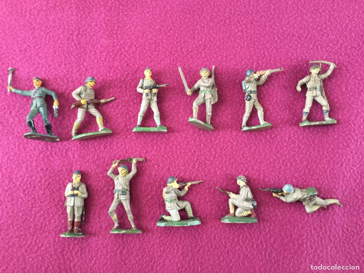 Figuras de Goma y PVC: 11 SOLDADOS INFANTERIA JAPONESA JECSAN