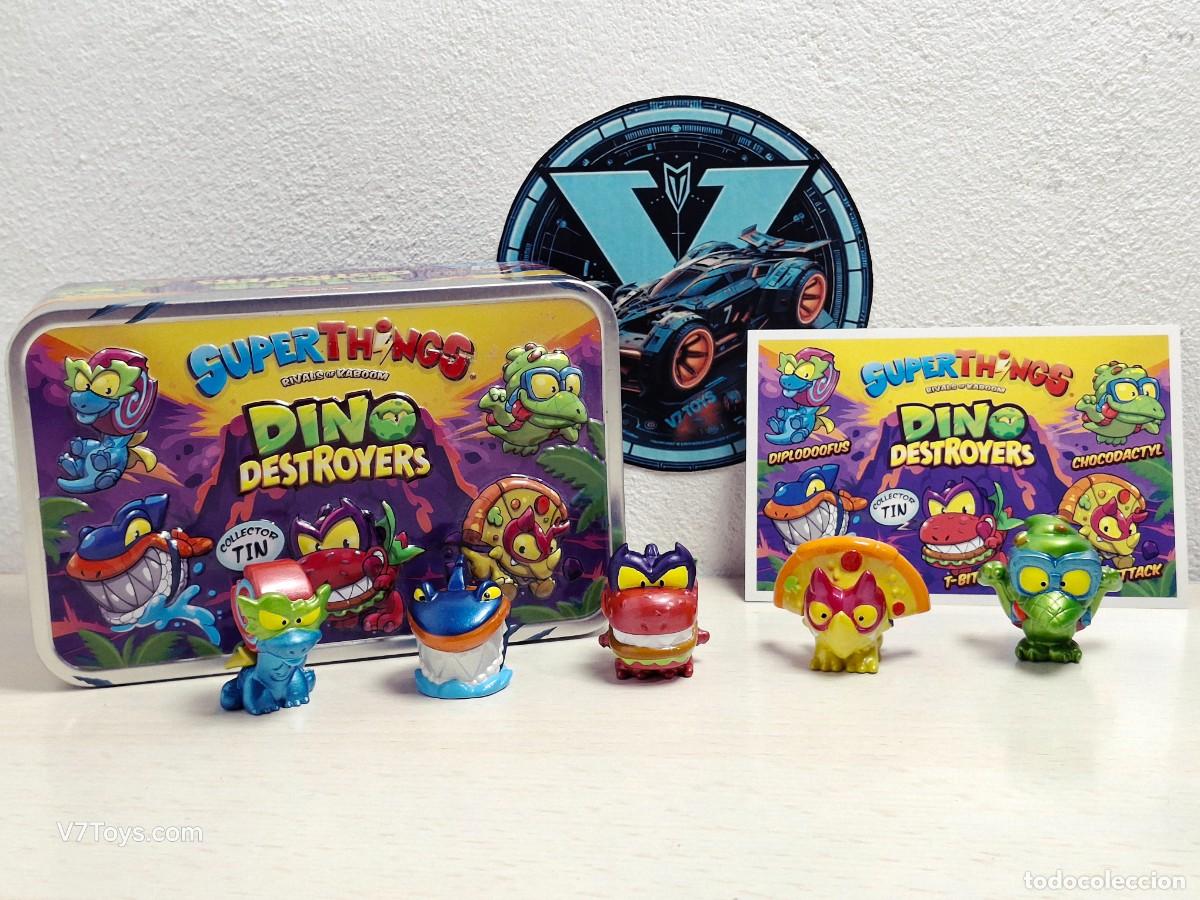 Figuras de Goma y PVC: Superzings Dino Destroyers Exclusivo Serie 12 Superthings Magic Box Lata + 5 Figuras