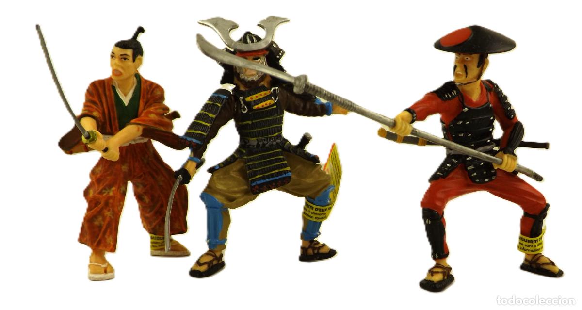 Figuras de Goma y PVC: Figuras de Guerreros Samurai de Plastoy