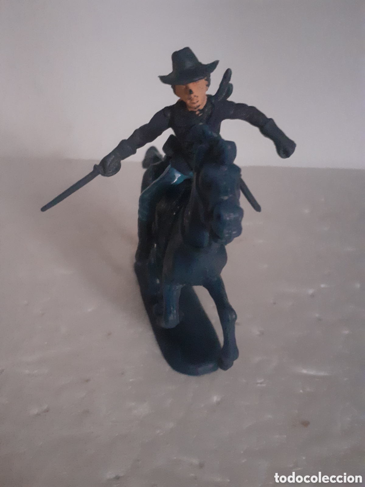 Figuras de Goma y PVC: FIGURA GENERAL CUSTER A CABALLO ATLANTIC GULLIVER PLASTICO JECSAN REAMSA
