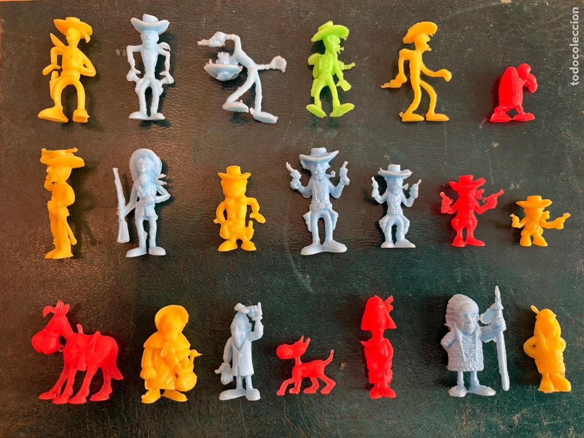 Figuras de Goma y PVC: LUCKY LUKE COLECCI&Oacute;N COMPLETA DUNKIN COMANSI ?? UNICO COLECCIONISTAS.