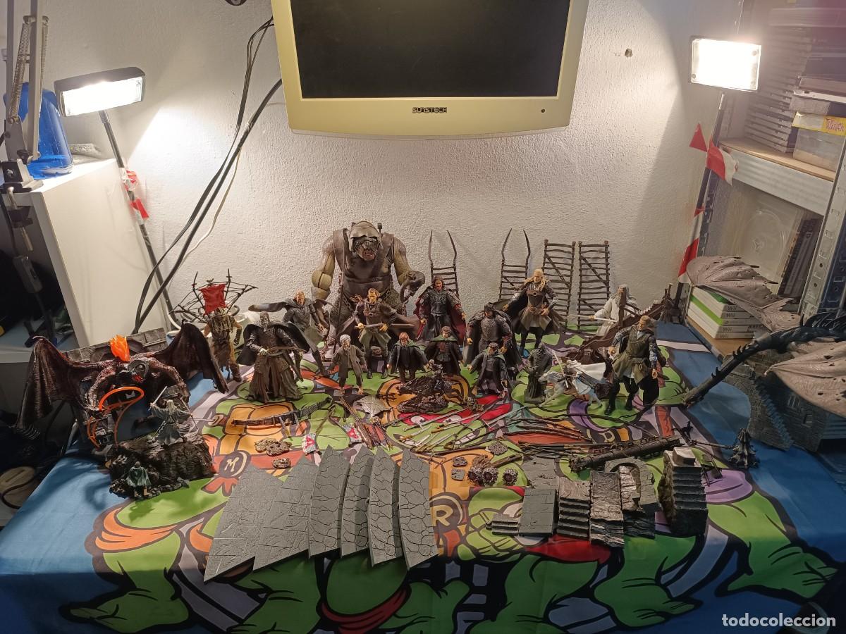 Figuras de Goma y PVC: Lote Figuras y Dioramas El Se&ntilde;or de los Anillos