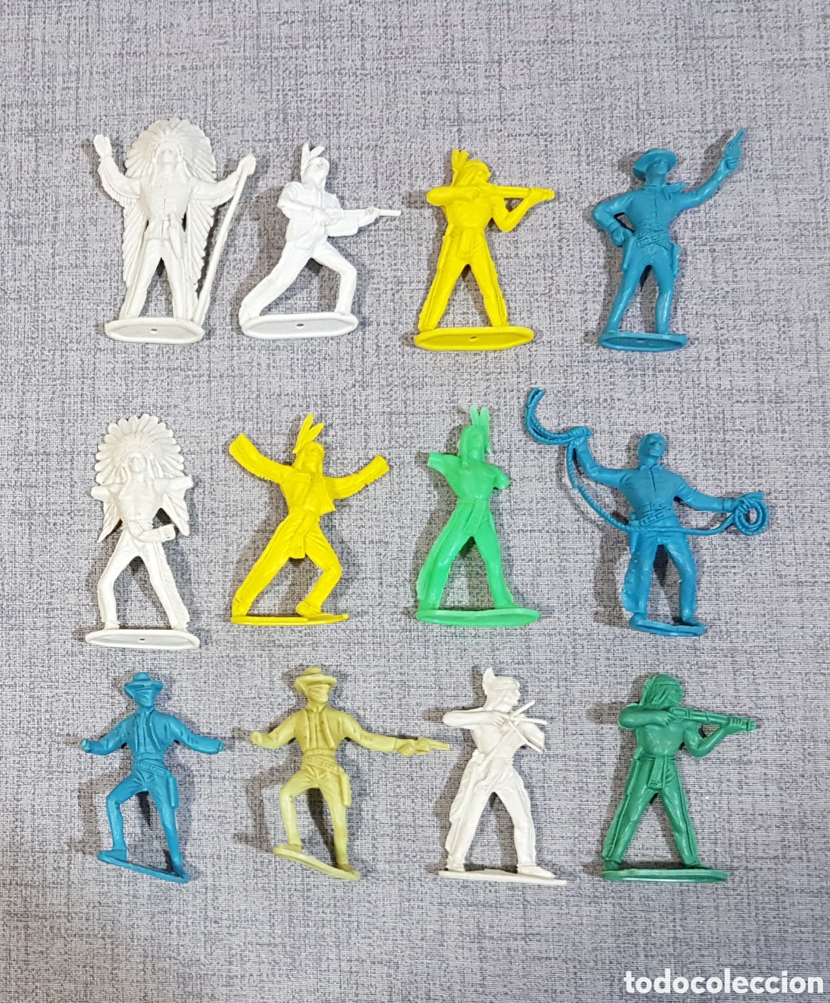 Figuras de Goma y PVC: COMANSI FIGURAS PL&Aacute;STICO OESTE INDIO VAQUERO MONOCROM&Aacute;TICO