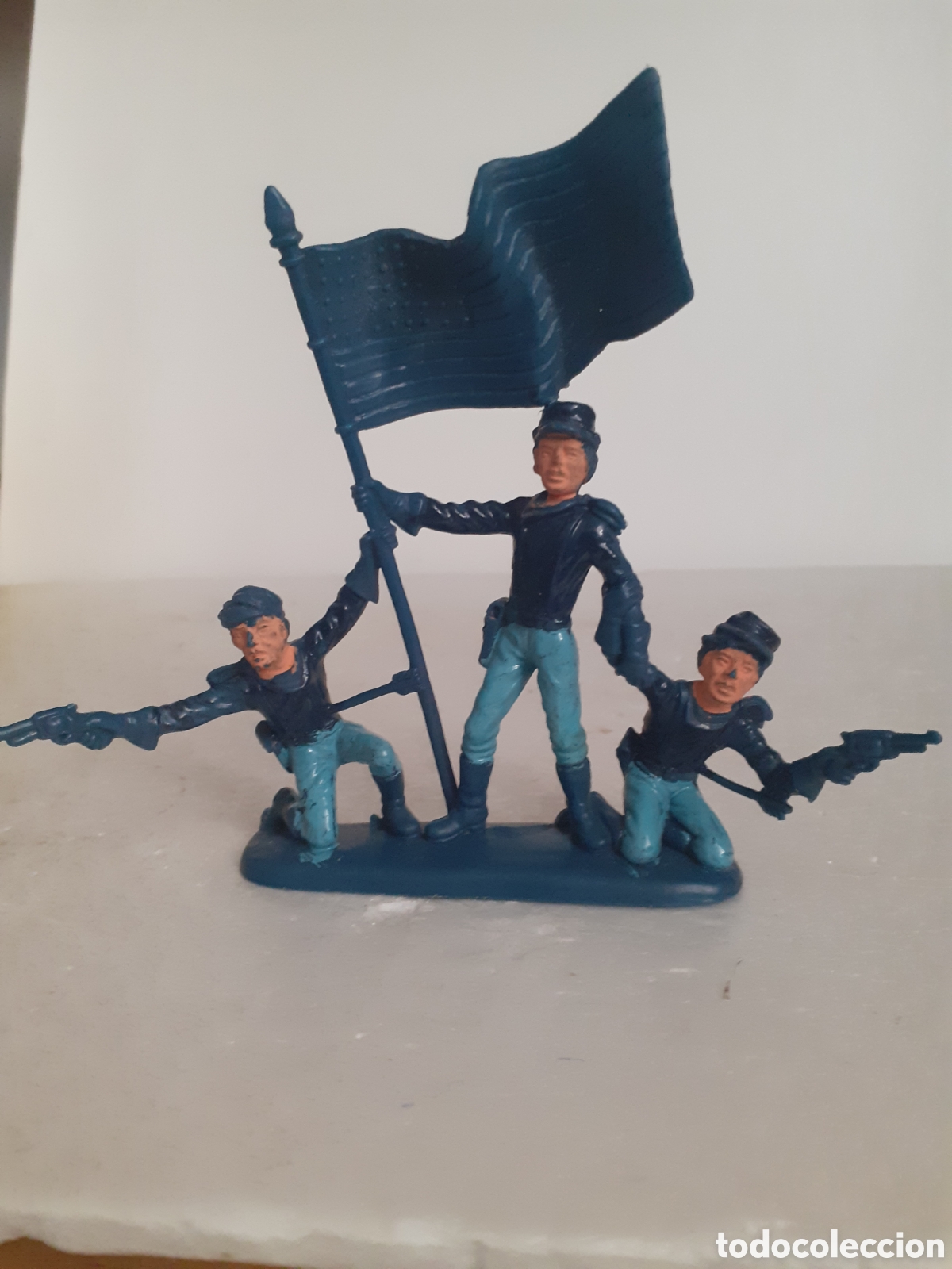 Figuras de Goma y PVC: FIGURA SOLDADOS YANKEES NORDISTA BATALLA LITTLE BIG HORN PLASTICO ATLANTIC,JECSAN,REAMSA