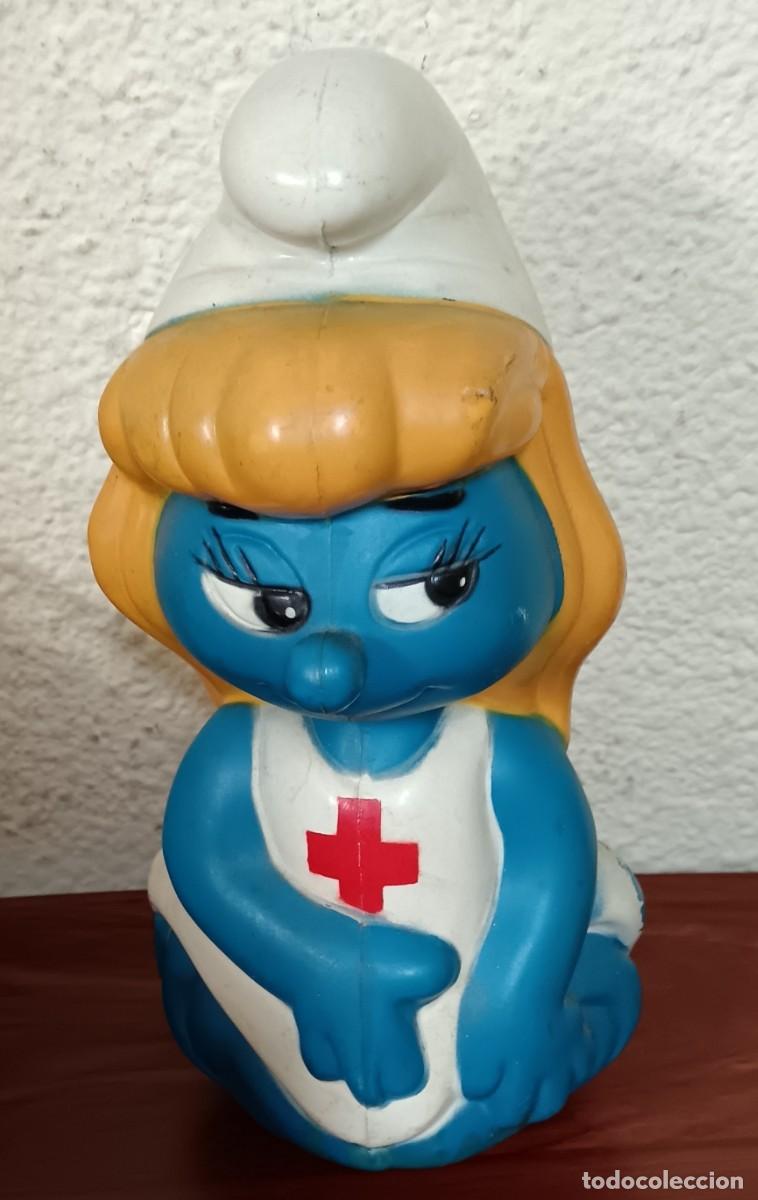 Figuras de Goma y PVC: FIGURA PITUFA ENFERMERA TENTETIESO PEYO MADE IN SPAIN A&Ntilde;OS 80 22 CM. ALTURA