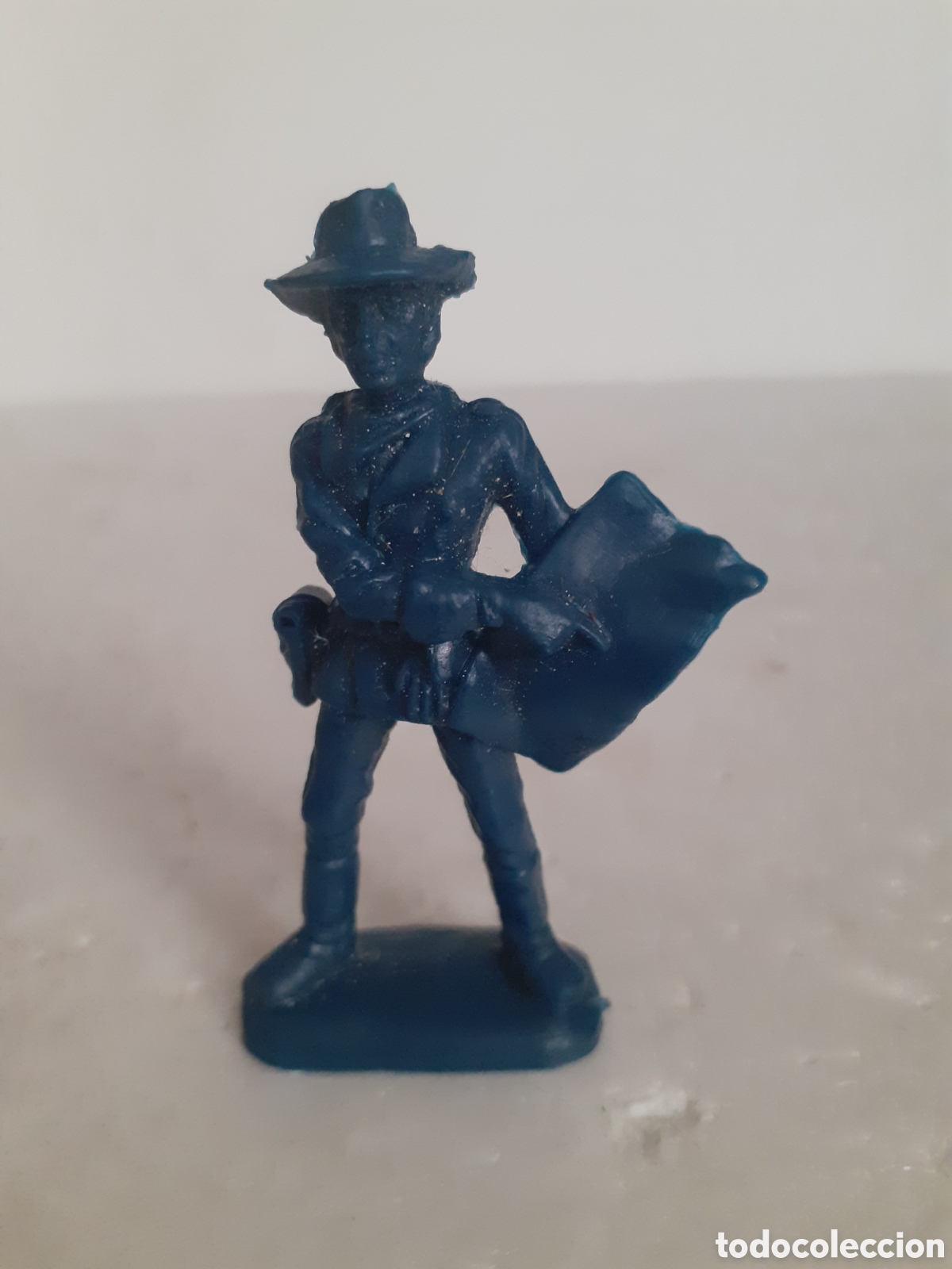 Figuras de Goma y PVC: FIGURA RARA GENERAL CUSTER CON MAPA PLASTICO,ATLANTIC,REAMSA,JECSAN