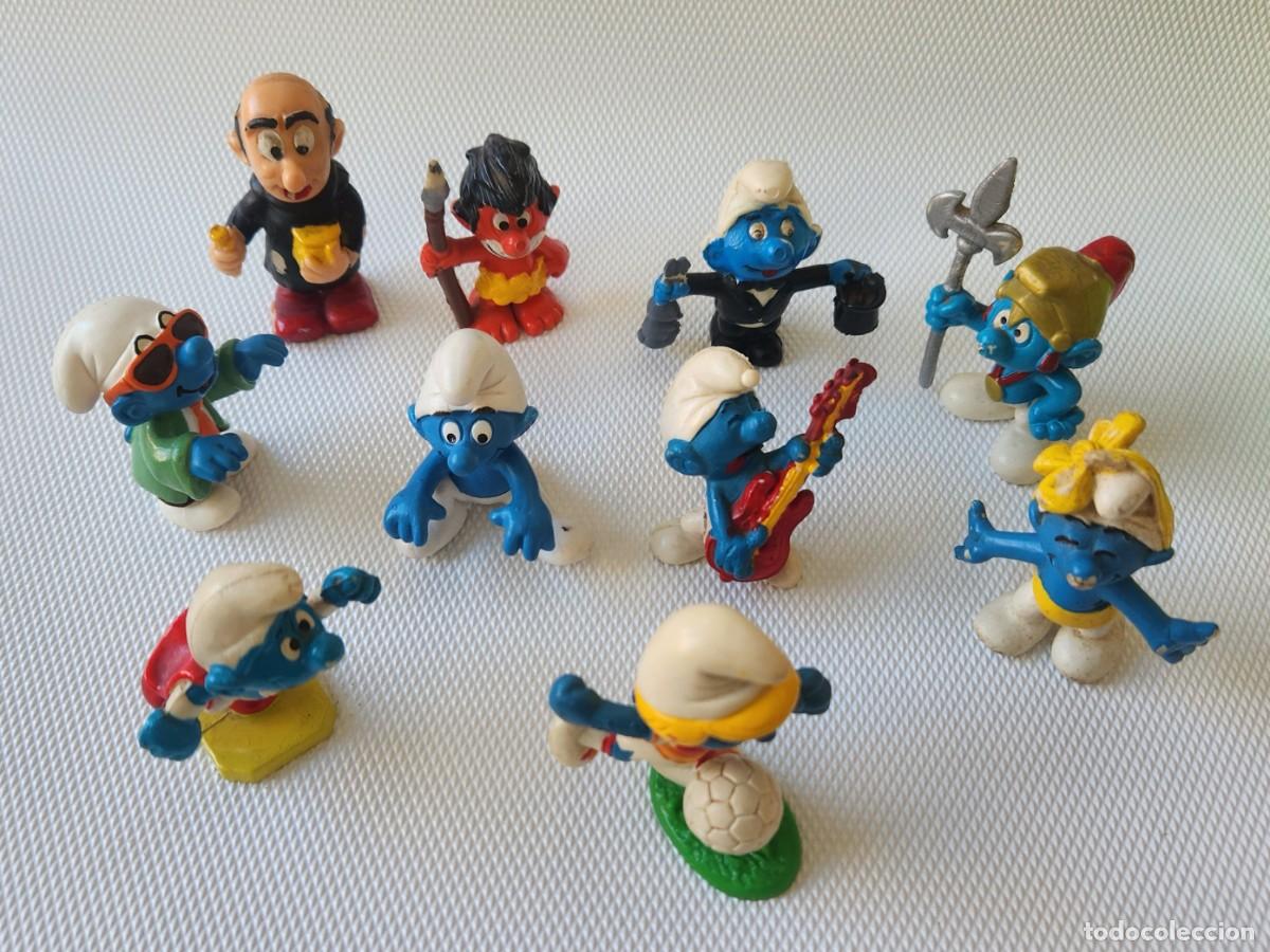Figuras de Goma y PVC: lote de 10 Pitufos Puffi PVC figuras PEYO schleich y otros Germany