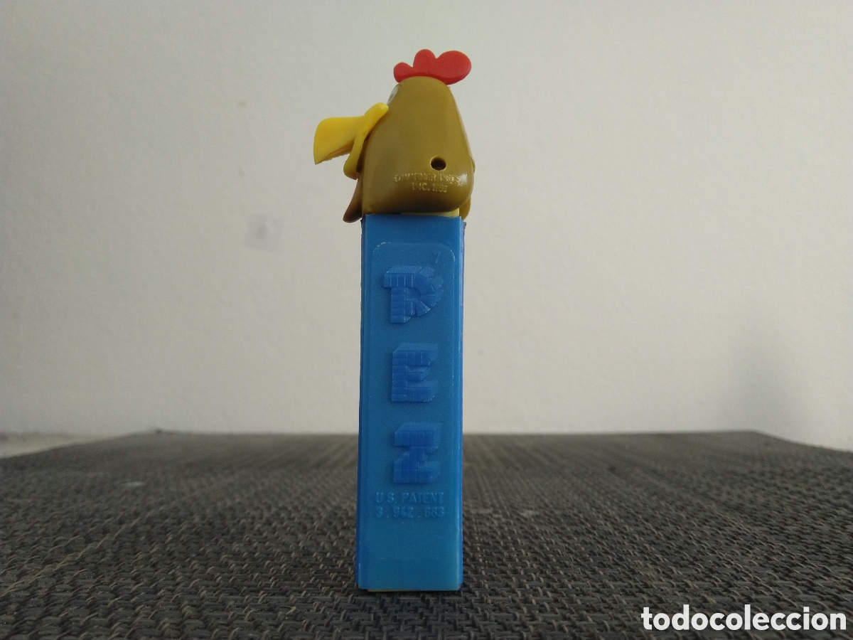 Figuras de Goma y PVC Dispensador PEZ: DISPENSADOR PEZ GALLO CLAUDIO U.S. PATENT 3 942 683 WARNER BROSS 1980 SIN PIE