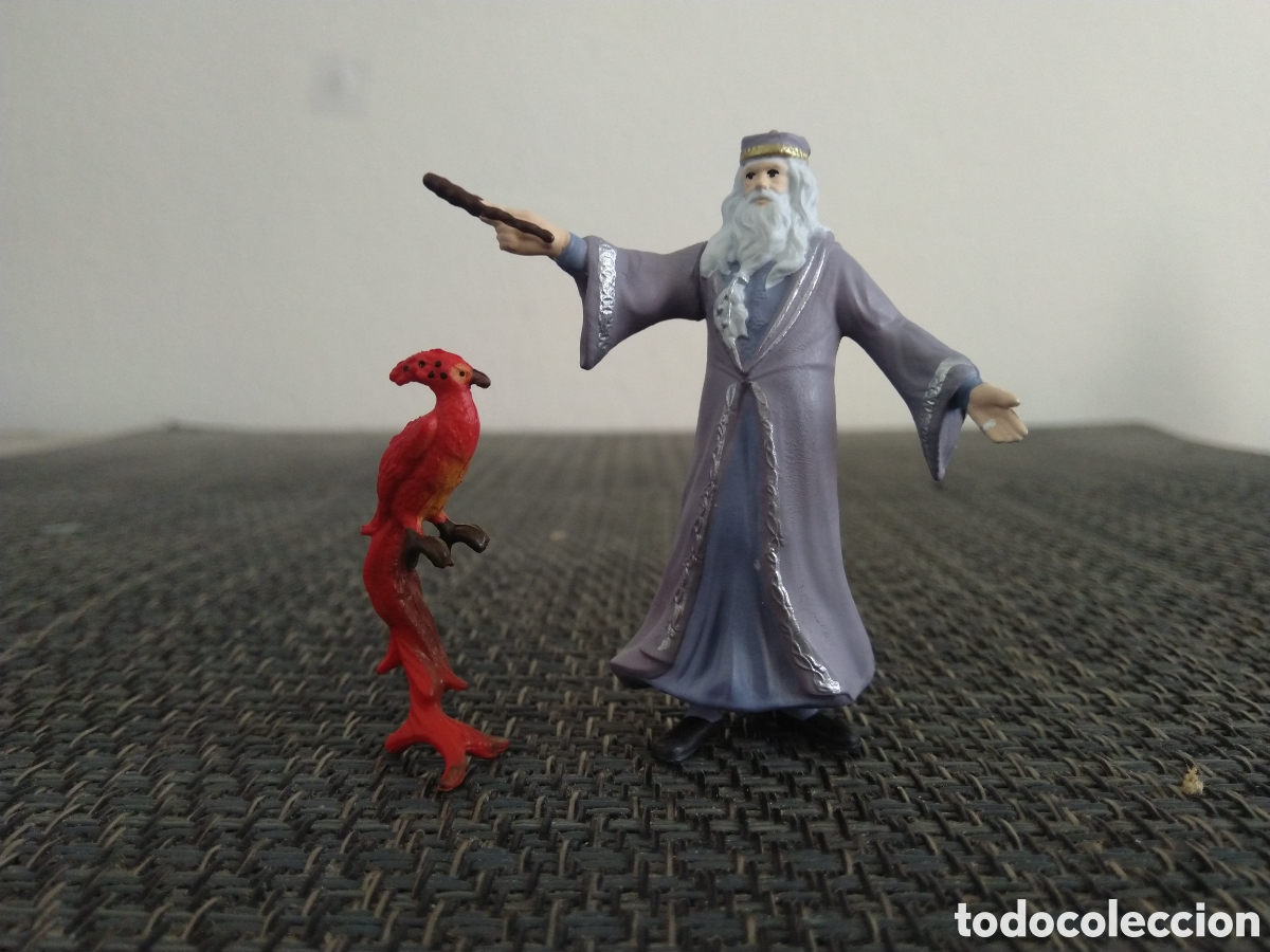 Figuras de Goma y PVC: FIGURA PVC HARRY POTTER SCHLEICH 5-6CM PROFESOR ALBUS DUMBLEDORE Y FENIX FAWKERS