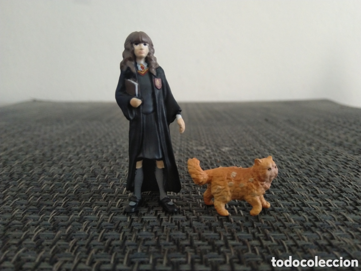 Figuras de Goma y PVC: FIGURA PVC HARRY POTTER SCHLEICH 5CM HERMIONE GRANGER Y CROOKSHANKS GATO