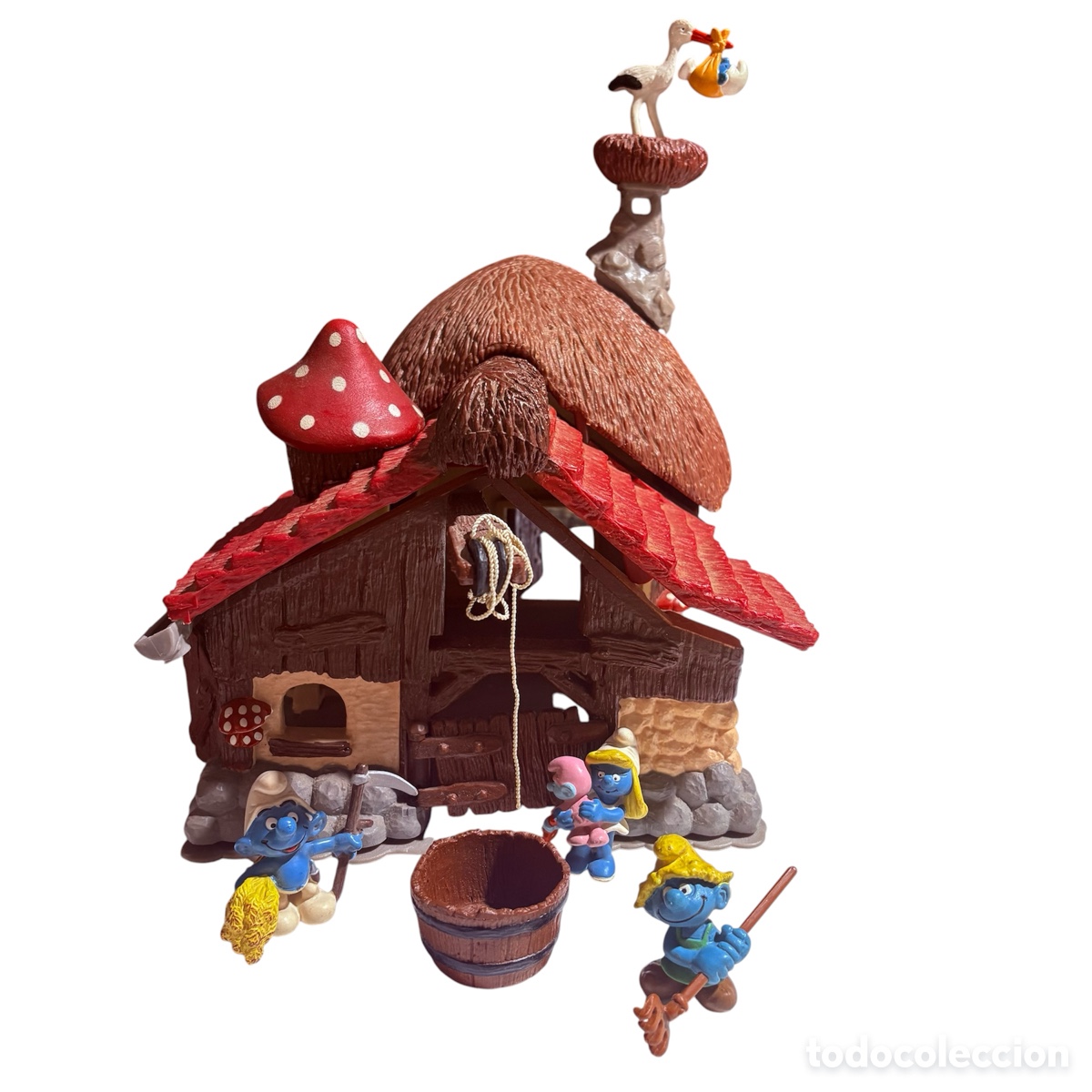 Figuras de Goma y PVC: vieja granja de los pitufos ref. 40025 old farm smurfs farmhouse Schleich