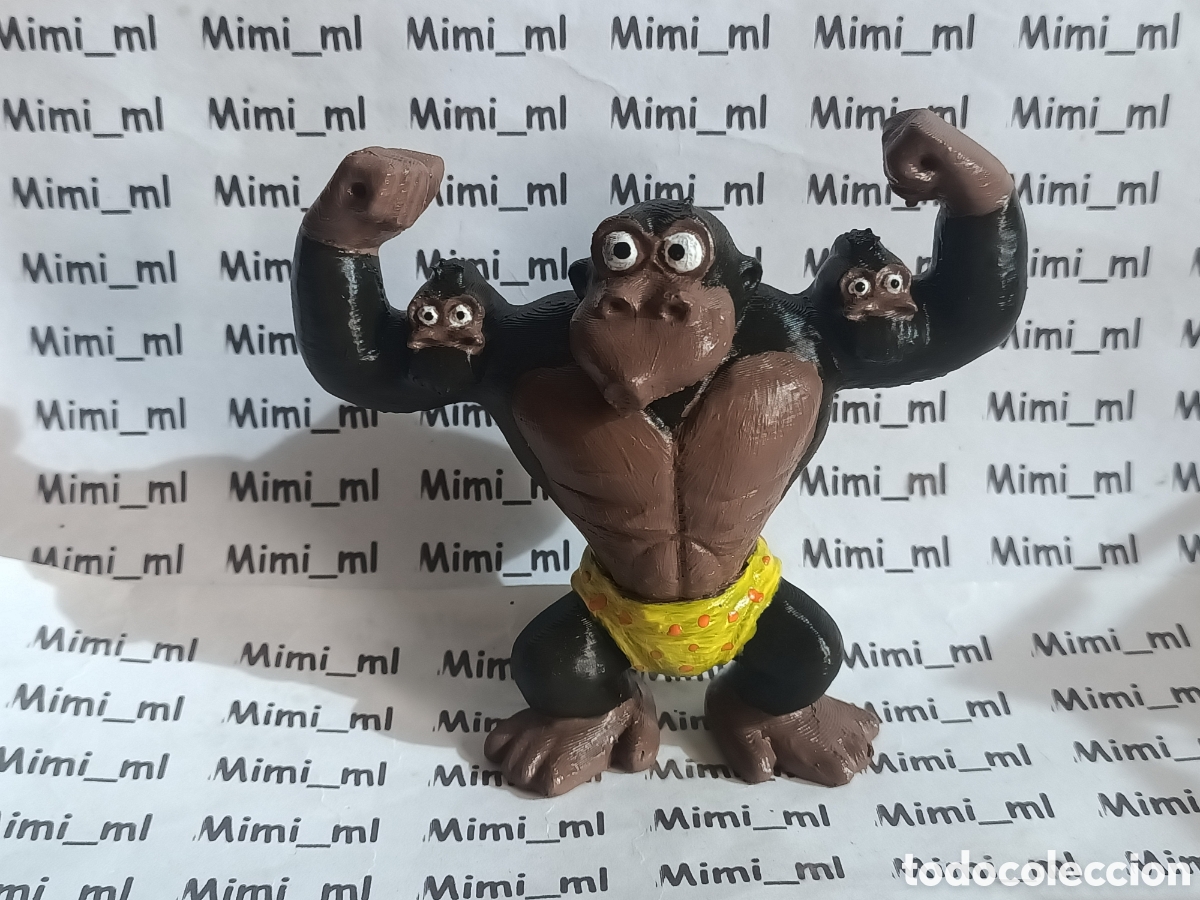 Figuras de Goma y PVC: Figura Gorila fantazoo Toribio en impresi&oacute;n 3d pintada a mano