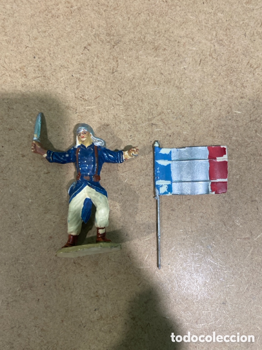 Figuras de Goma y PVC: Figura con bandera. Reamsa, Estereoplast, Peach