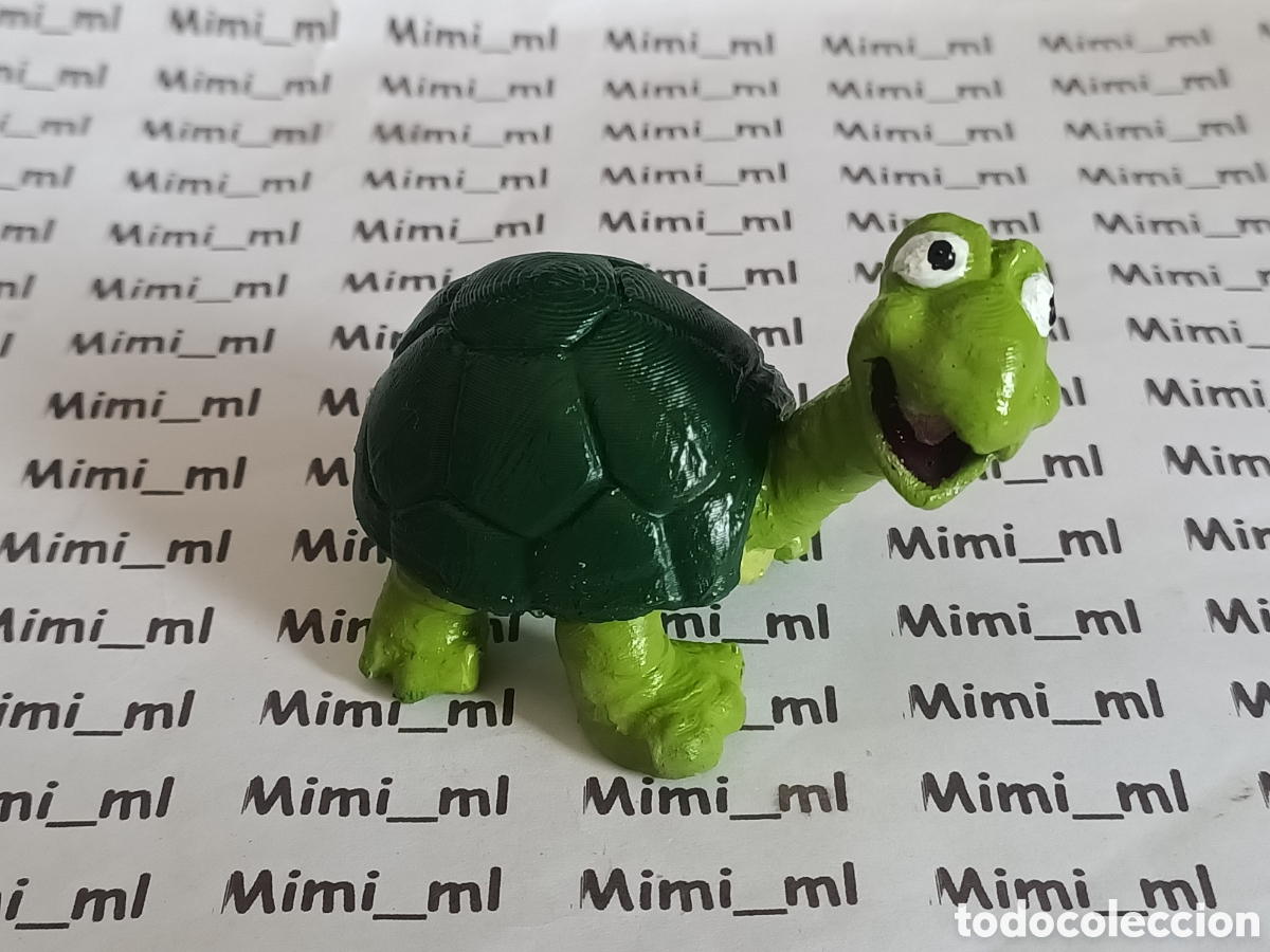 Figuras de Goma y PVC: Figura tortuga toribio fantazoo en impresi&oacute;n 3d inspirada en Yolanda pintada a mano