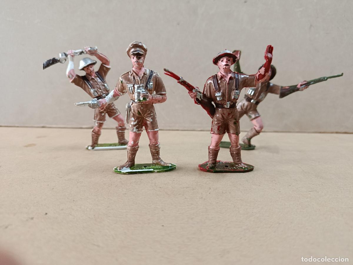 Figuras de Goma y PVC: 4 FIGURAS DE PL&Aacute;STICO INGLESES SERIE SOLDADOS DEL MUNDO COMANSI